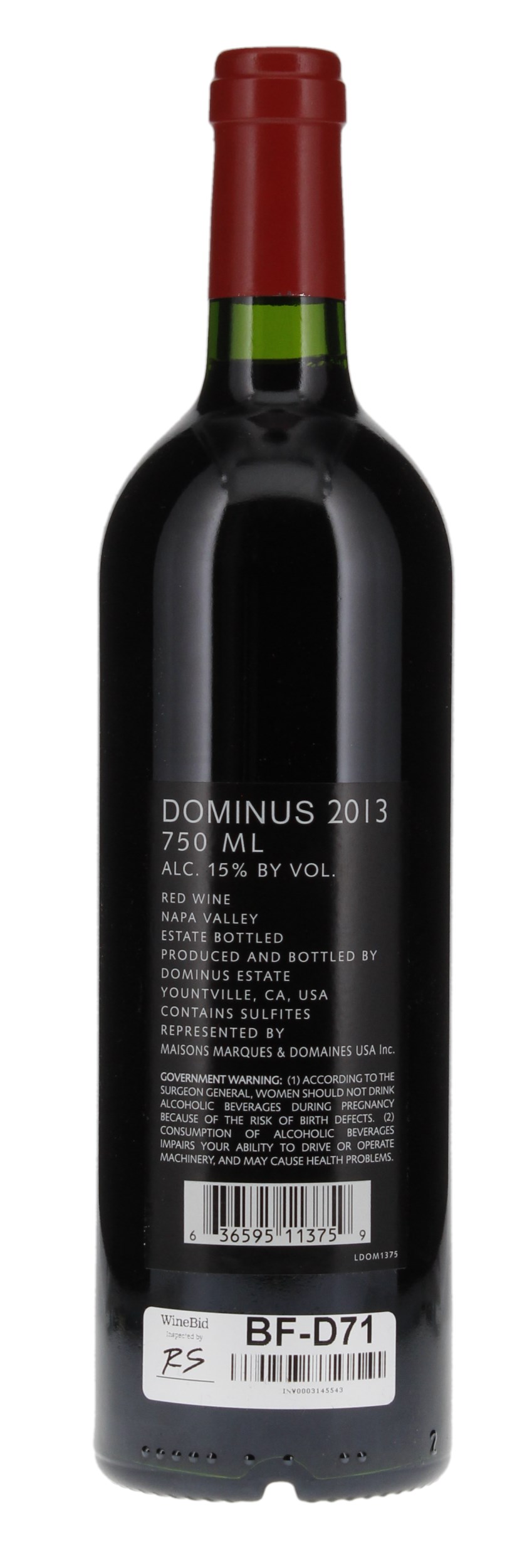 2013 Dominus Estate, 750ml