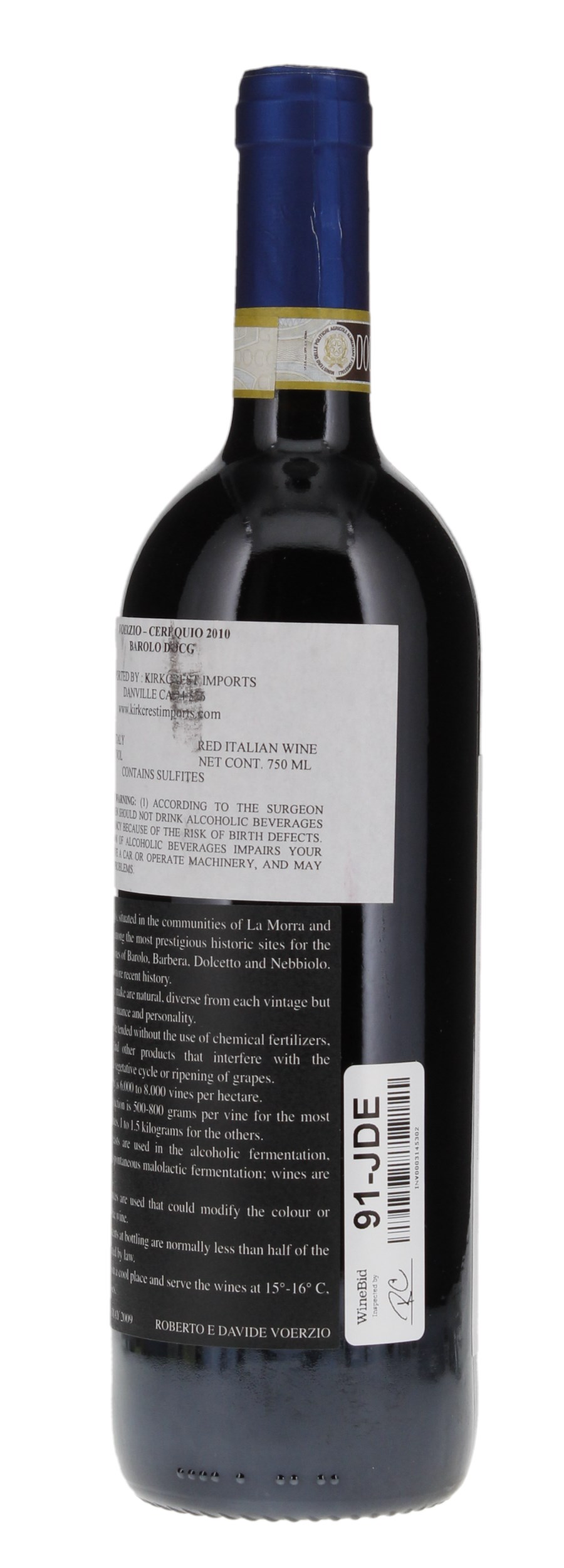 2010 Roberto Voerzio Barolo Cerequio, 750ml