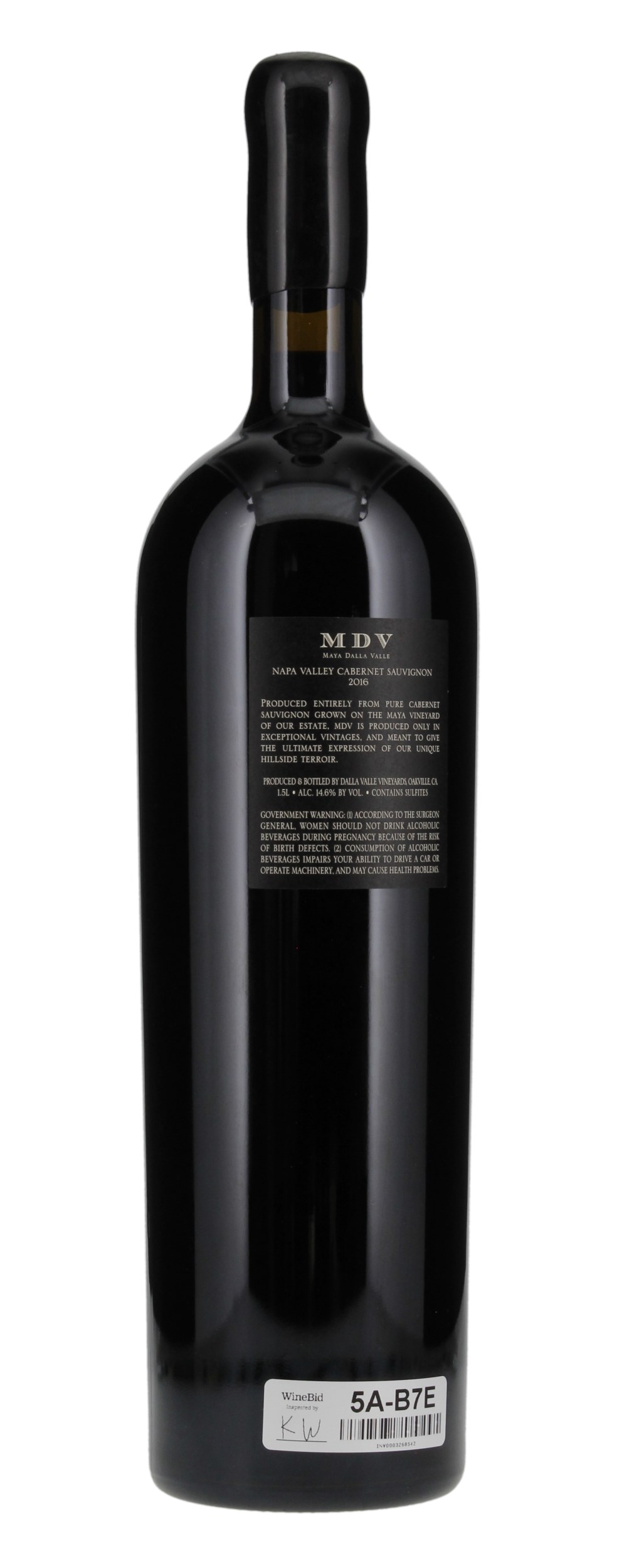 2016 Dalla Valle MDV Cabernet Sauvignon, 1.5ltr