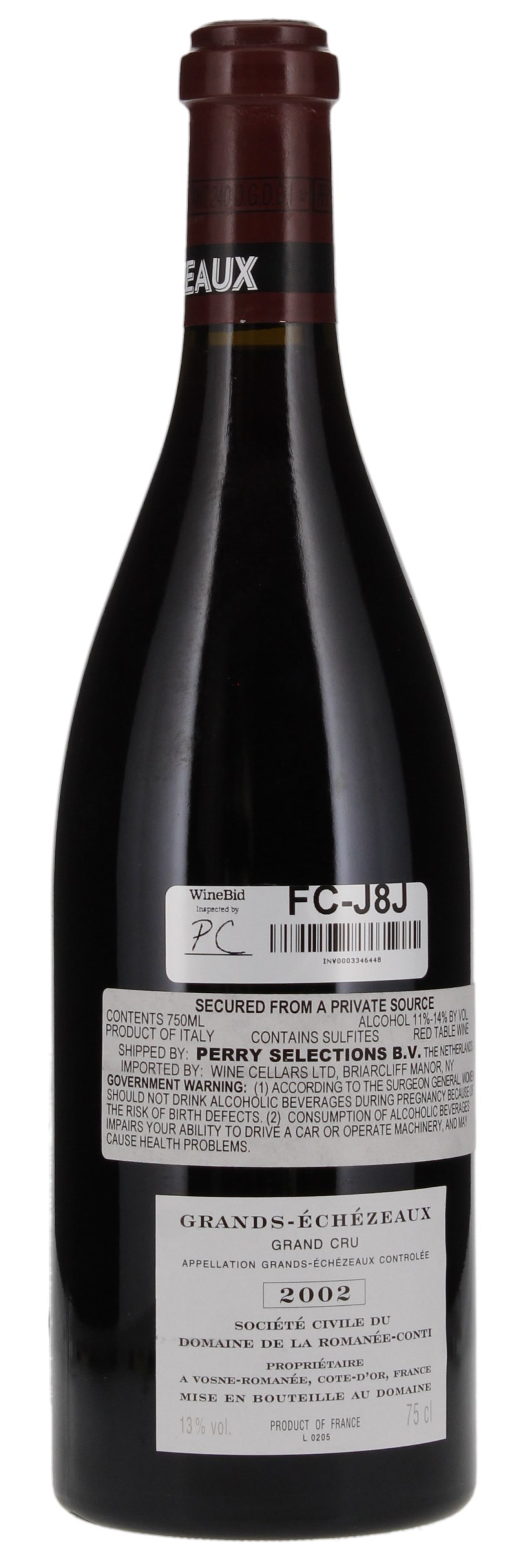 2002 Domaine de la Romanee-Conti Grands-Echezeaux, 750ml