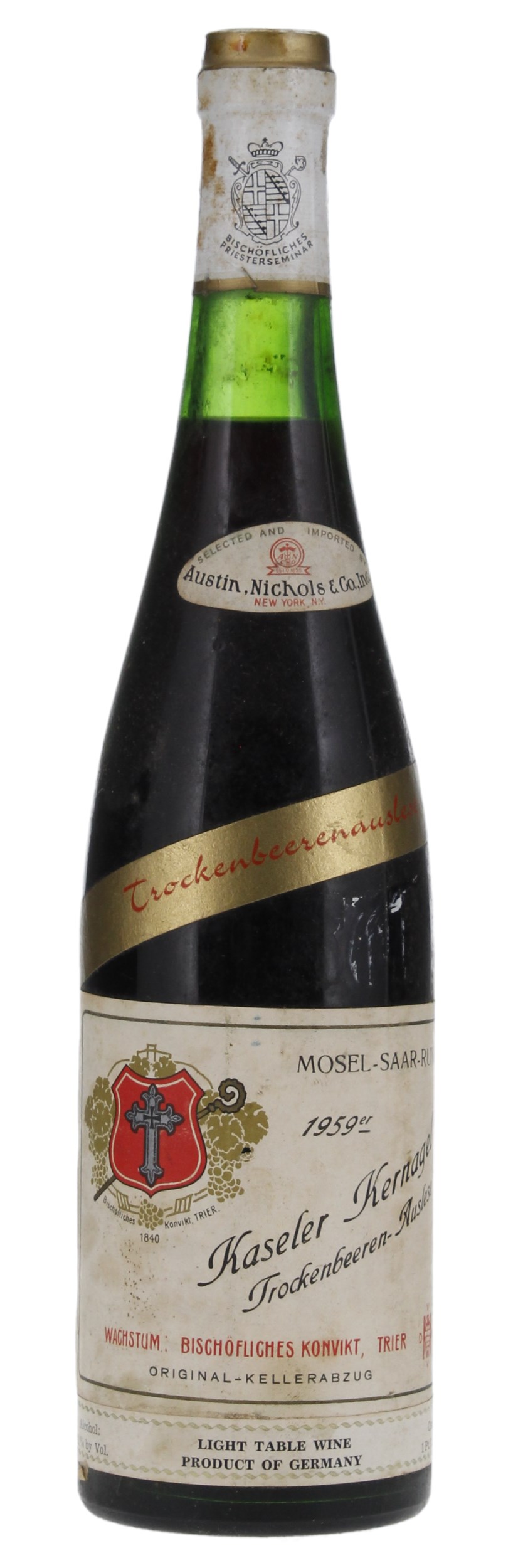 1959 Bischofliches Konvikt Trier Kaseler Kernagel Trockenbeerenauslese, 750ml