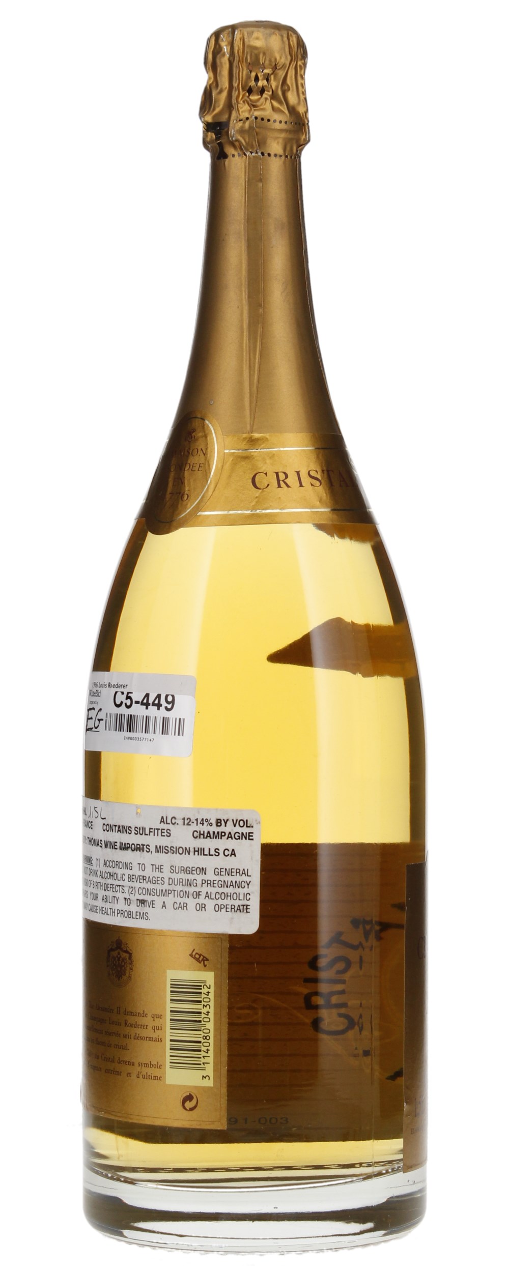 1996 Louis Roederer Cristal, 1.5ltr