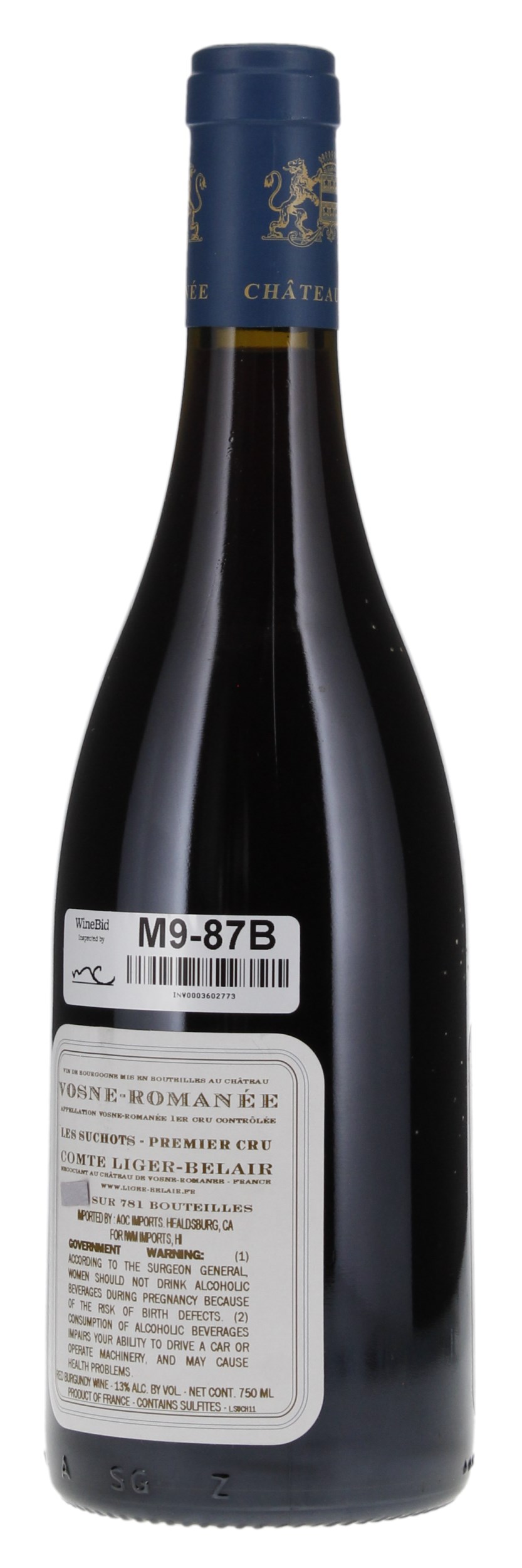 2011 Comte Liger-Belair Vosne-Romanée Les Suchots, 750ml