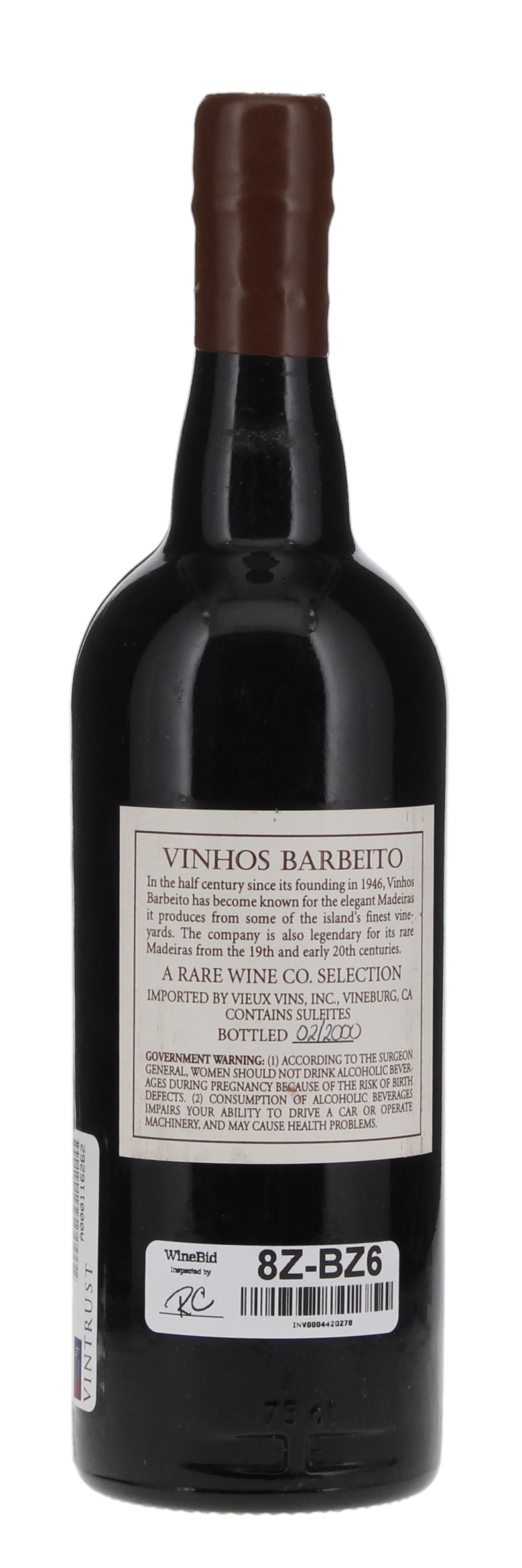 1910 Barbeito Reserva Velha Sercial Madeira, 750ml