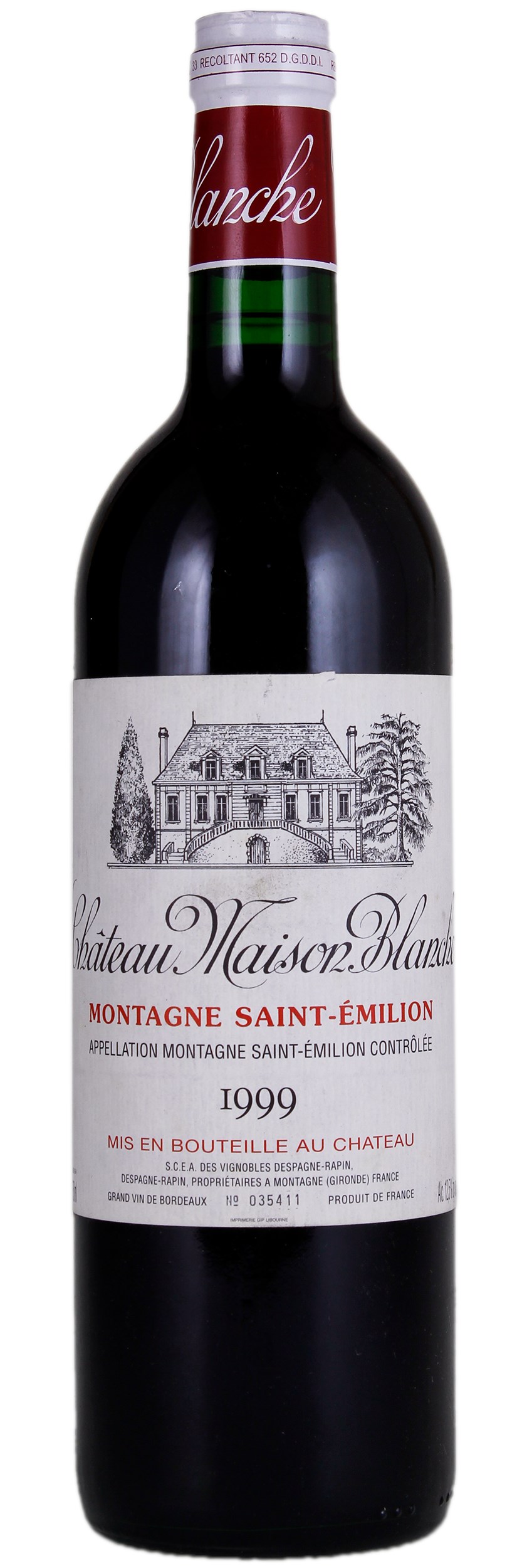 Château Maison Blanche Montagne St émilion 1999 Red Wine