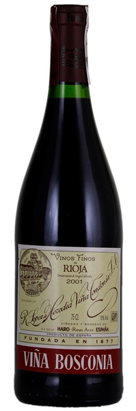 2001 Lopez de Heredia Rioja Vina Bosconia Reserva, 750ml