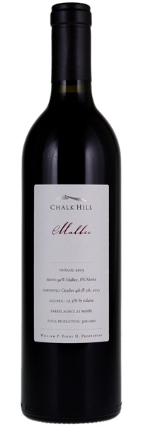 2013 Chalk Hill Malbec, 750ml