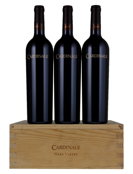 2010 Cardinale, 3-bottle Lot, Wood Case Cabernet Sauvignon Blend | WineBid