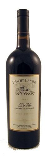 2002 Peachy Canyon De Vine Cabernet Sauvignon, 750ml