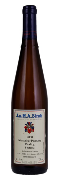 2000 J. & H.A. Strub Niersteiner Paterberg Riesling Spatlese #2, 750ml