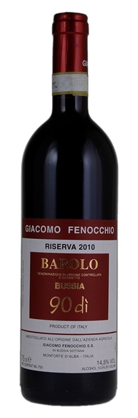 2010 Giacomo Fenocchio Barolo Bussia Riserva 90 Di, 750ml
