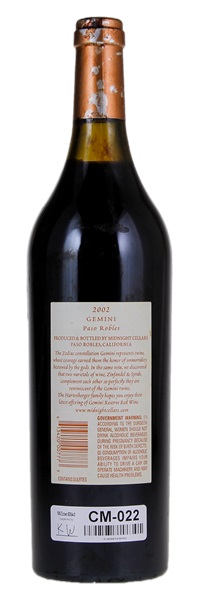 2002 Midnight Cellars Gemini Red Reserve, 750ml