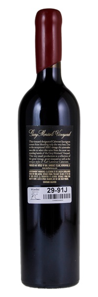 2001 Karl Lawrence Gary Morisoli Reserve Cabernet Sauvignon, 750ml