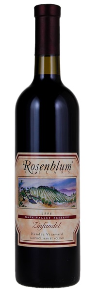 1998 Rosenblum Hendry Vineyard Reserve Zinfandel, 750ml