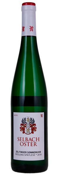 2018 Selbach-Oster Zeltinger Sonnenuhr Riesling Spätlese * #20, 750ml