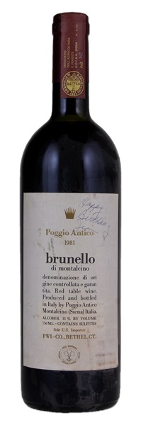 1981 Poggio Antico Brunello di Montalcino, 750ml