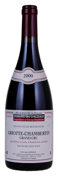 2000 Domaine des Chezeaux Griotte-Chambertin, 750ml