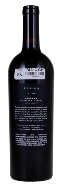 2018 PerUs Wine Co. Tench Vineyard Armaan Cabernet Sauvignon, 750ml