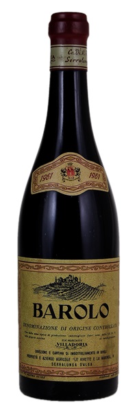 1961 Villadoria Barolo, 750ml