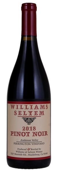 2018 Williams Selyem Ferrington Vineyard Pinot Noir, 750ml