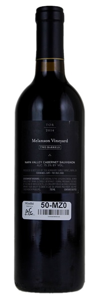 2014 TOR Kenward Family Wines Melanson Vineyard Cabernet Sauvignon, 750ml