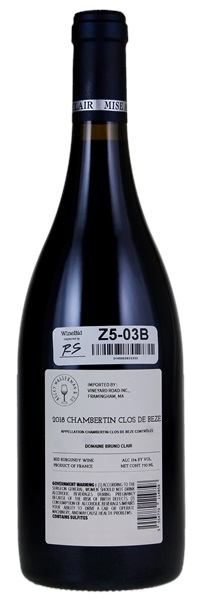 2018 Bruno Clair Chambertin Clos de Beze, 750ml