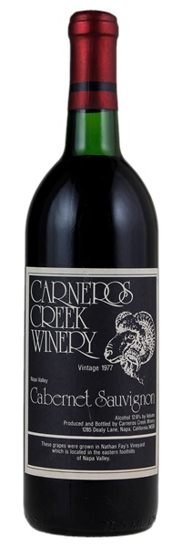 1977 Carneros Creek Fay Vineyard Cabernet Sauvignon, 750ml