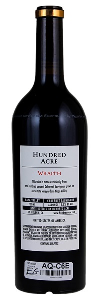 2018 Hundred Acre Wraith Cabernet Sauvignon, 750ml