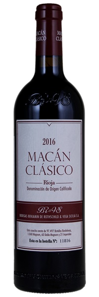 2016 Benjamin Rothschild & Vega Sicilia Macan Clásico, 750ml