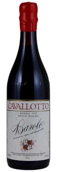 1978 Cavallotto Barolo Riserva Bricco Boschis Vigna San Giuseppe, 750ml