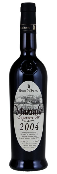 2004 Marco de Bartoli Marsala Superiore Oro Riserva, 500ml