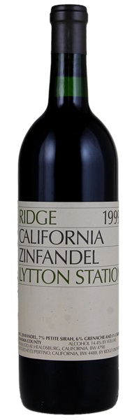 1999 Ridge Lytton Station Zinfandel, 750ml