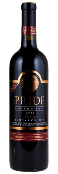 2001 Pride Mountain Mountain Top Vineyards Vintner Select Cuvee Merlot, 750ml