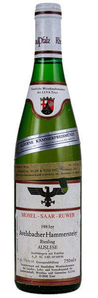 1983 Staatliche Weinbaudomane (Trier) Avelsbacher Hammerstein Riesling Auslese #30, 750ml