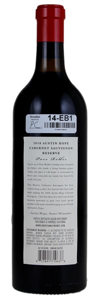 2018 Austin Hope Reserve Cabernet Sauvignon, 750ml