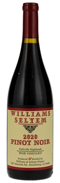 2020 Williams Selyem Weir Vineyard Pinot Noir, 750ml