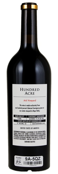 2019 Hundred Acre The Ark Vineyard Cabernet Sauvignon, 750ml