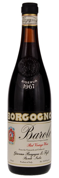 1967 Borgogno Barolo Riserva, 750ml