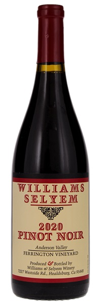 2020 Williams Selyem Ferrington Vineyard Pinot Noir, 750ml