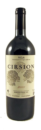 2001 Bodegas Roda Rioja Cirsion, 750ml