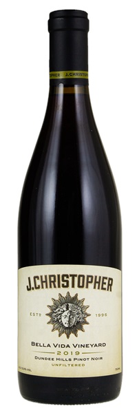 2019 J. Christopher Wines Bella Vida Vineyard Pinot Noir, 750ml