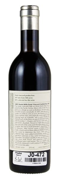 2005 Ridge Monte Bello, 375ml