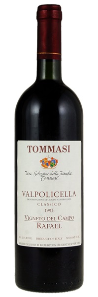 1993 Tommasi Viticoltori Valpolicella Vigneto del Campo Classic Superiore Rafael, 750ml
