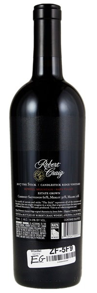 2017 Robert Craig Candlestick Ridge Vineyard The Stick, 750ml