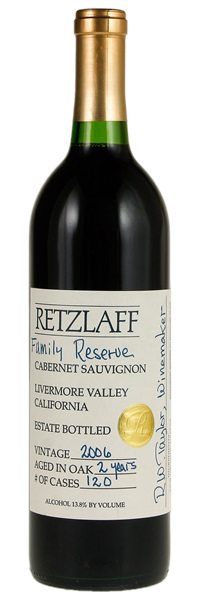 2006 Retzlaff Estate Vineyards Family Reserve Cabernet Sauvignon, 750ml