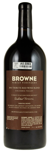 2013 Browne Family Vineyards Tribute, 3.0ltr