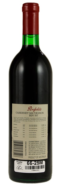 1989 Penfolds Bin 707 Cabernet Sauvignon, 750ml