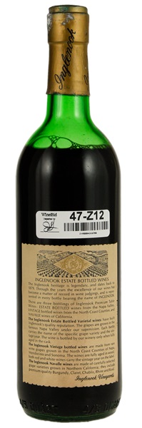 1968 Inglenook Cabernet Sauvignon, 750ml