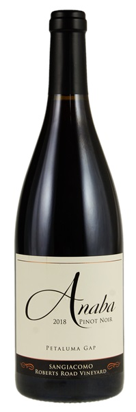 2018 Anaba Wines Sangiacomo Roberts Road Vineyard Pinot Noir, 750ml