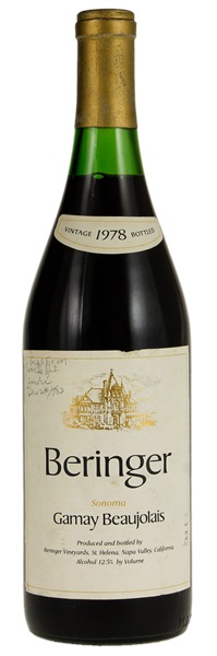 1978 Beringer Gamay Beaujolais, 750ml